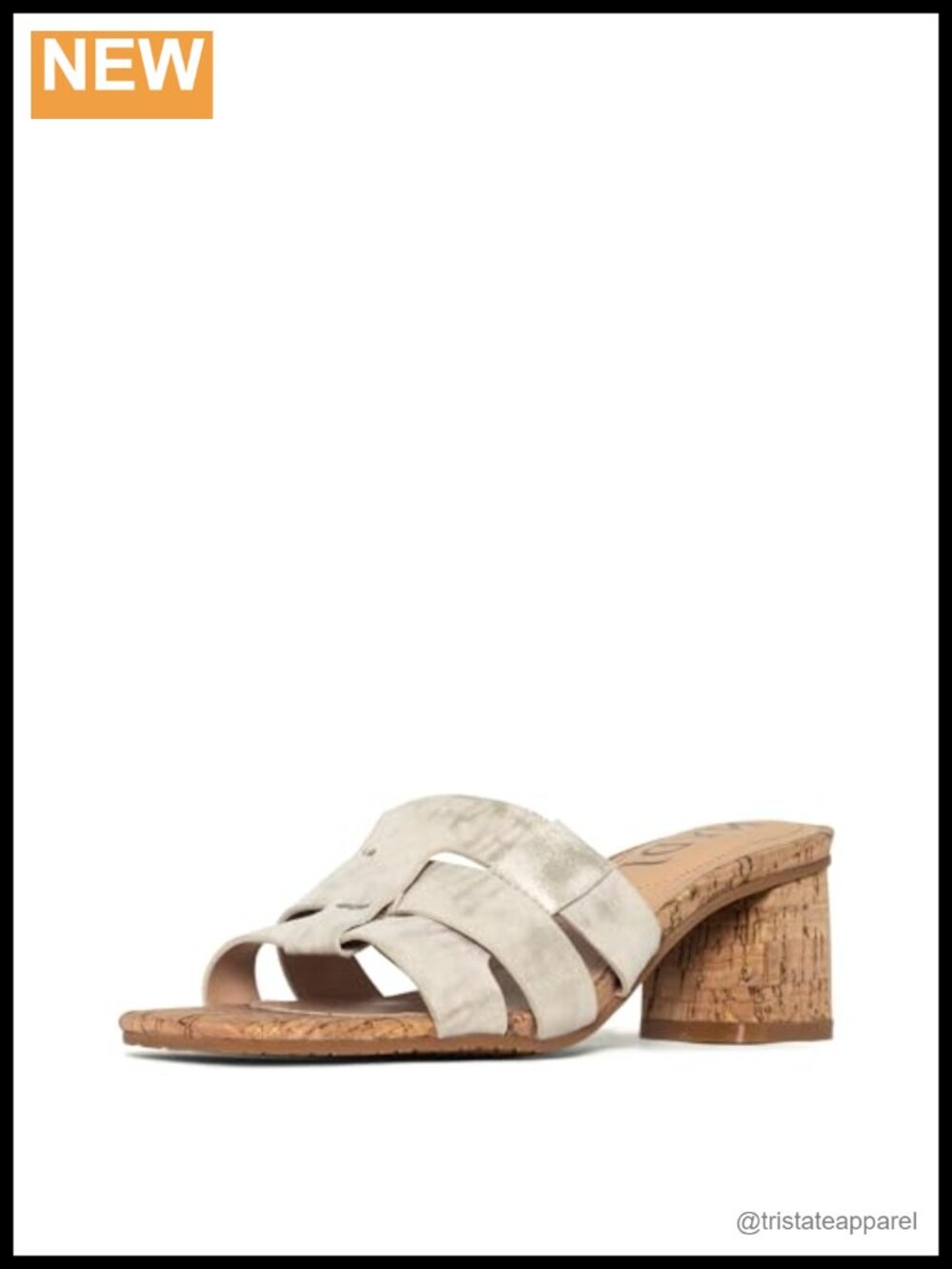 Metallic Suede Heeled Sandal